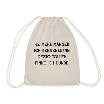 Männer und Hunde lustiger Spruch Haustiere dating - Turnbeutel - Natur - Vorne