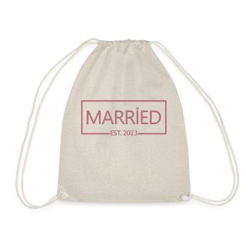 2023 - Cadeau de jour de mariage homme et femme - Sac de sport léger - nature - Devant