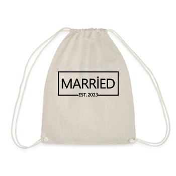 2023 - Cadeau de jour de mariage homme et femme - Sac de sport léger - nature - Devant