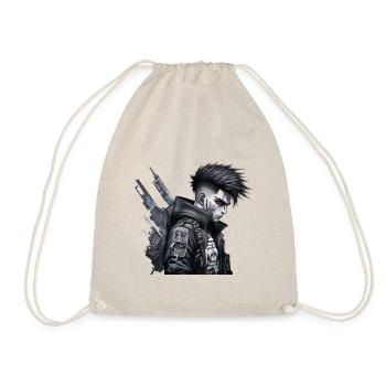 Cyberpunk Boy Cyborg Humanoid Android - Drawstring Bag - nature - Front