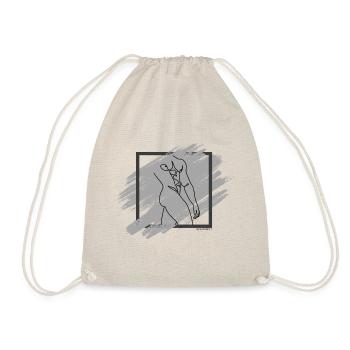 Continuous Line Art - Portrait de torse masculin - Sac de sport léger - nature - Devant
