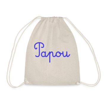 PAPOU. PAPA. FÊTE DES PÈRES. BONNE FÊTE PAPA - Sac de sport léger - nature - Devant