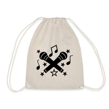 microphon_01 - Drawstring Bag - nature - Front