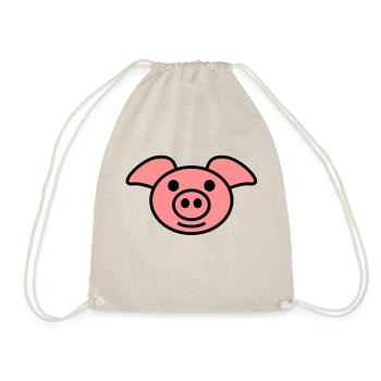 pig - Drawstring Bag - nature - Front