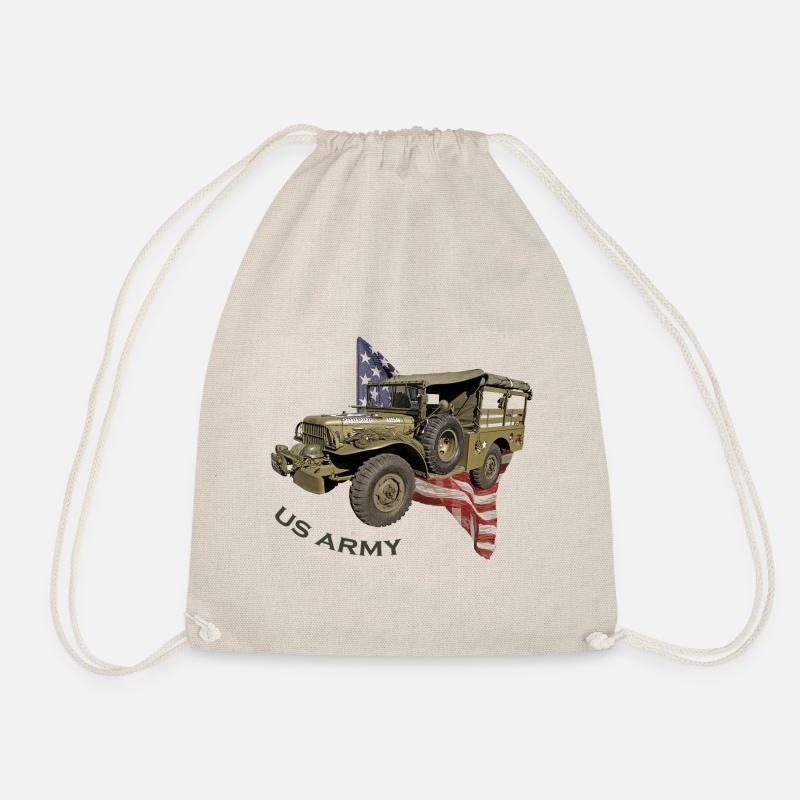 US Army Car - Drawstring Bag - nature
