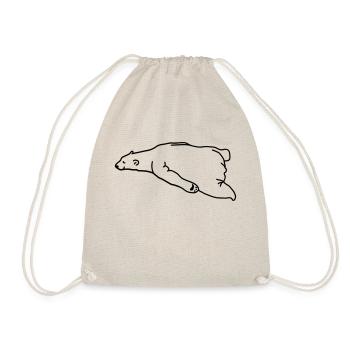 lazy_bear - Drawstring Bag - nature - Front