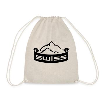 Swiss Mountain Banner Logo - Turnbeutel - Natur - Vorne