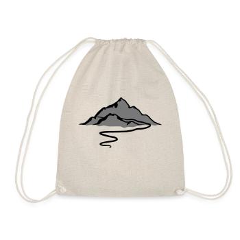 Beautiful mountains Alpine hiking trail - Drawstring Bag - nature - Front