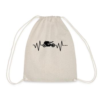 Heartbeat - Motorcycle, Moto GP, Race, Machine - Drawstring Bag - nature - Front