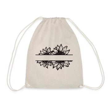 Double tournesol fendu noir - Sac de sport léger - nature - Devant