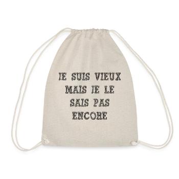 je suis vieux mais je je sais pas encore - Sac de sport léger - nature - Devant