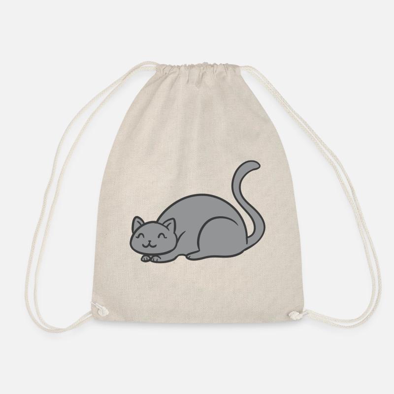 Schlafende Katze - Turnbeutel - Natur