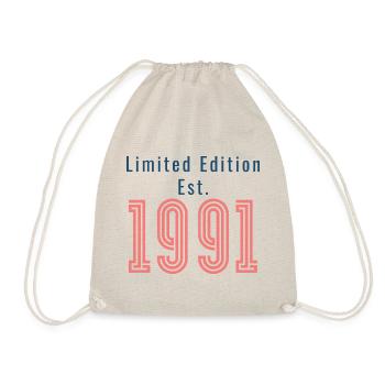 Limited Edition 1991 Birthday - Drawstring Bag - nature - Front