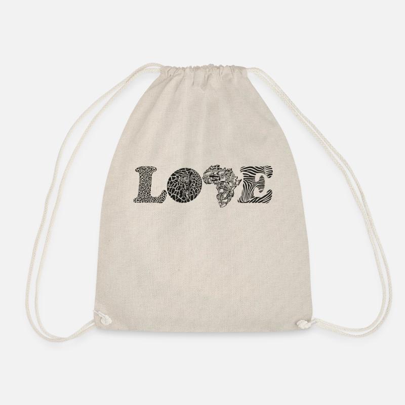 Love africa - Drawstring Bag - nature