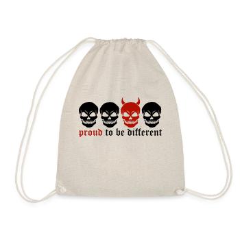 DIFFERENT SKULL - 2C - Drawstring Bag - nature - Front
