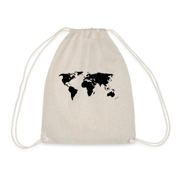 World Map - Drawstring Bag - nature - Front