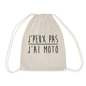 Je peux pas j'ai moto - Sac de sport léger - nature - Devant