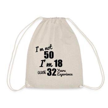 Not 50 years birthday,birthday gift - Drawstring Bag - nature - Front