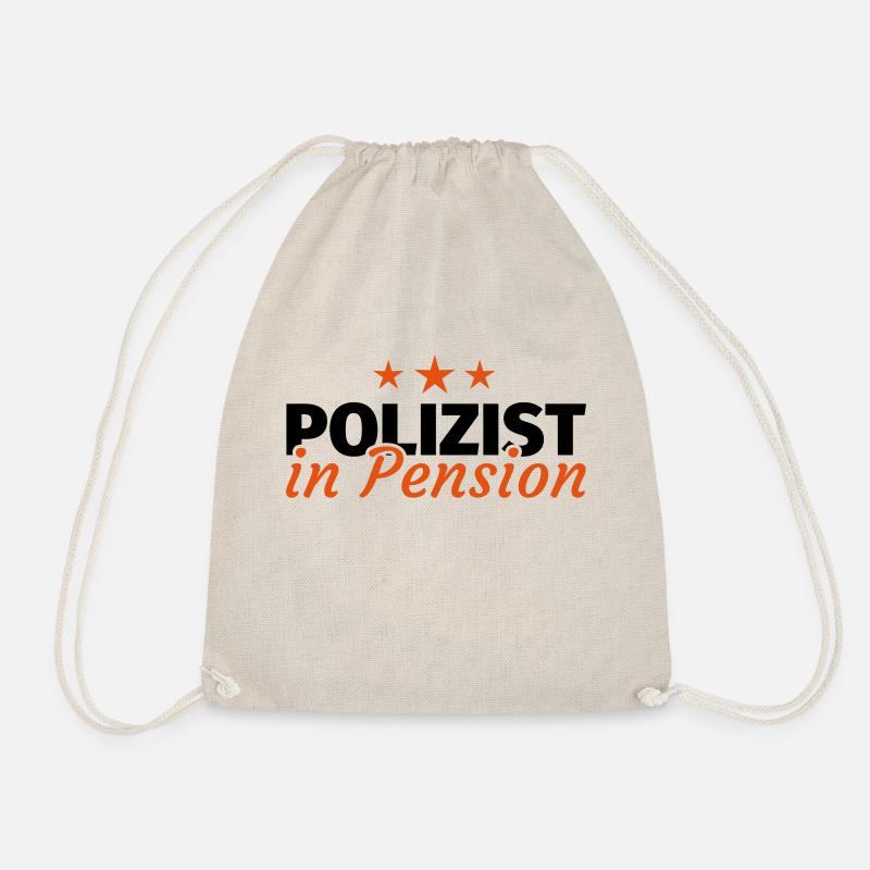 Polizist Rente Ruhestand Pension Geschenk - Turnbeutel - Natur