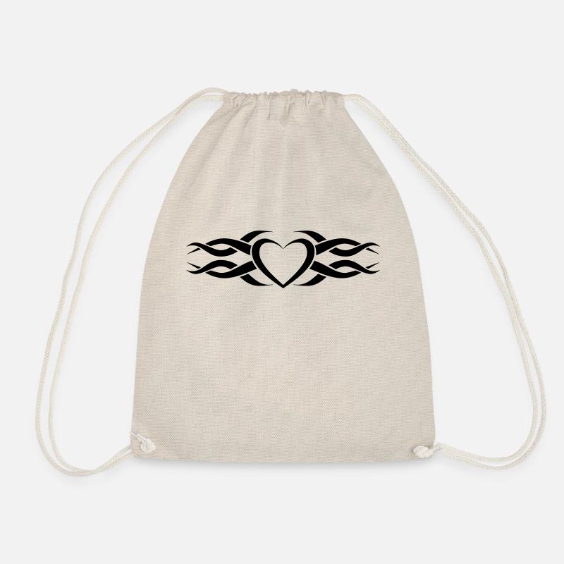 Tribal Heart - Drawstring Bag - nature