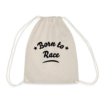 born to race 01 - Drawstring Bag - nature - Front