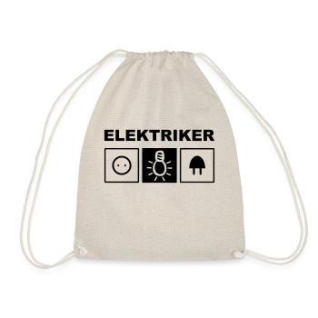 Elektriker Elektrik - Turnbeutel - Natur - Vorne