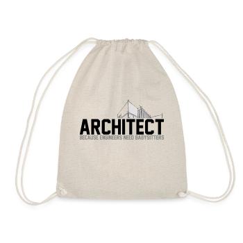ARCHITEKT, WEIL INGENIEURE BABYSITTER BENÖTIGEN - Turnbeutel - Natur - Vorne