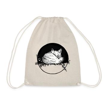 Drawing / Calligraphy - Fox (rolled up) - Drawstring Bag - nature - Front
