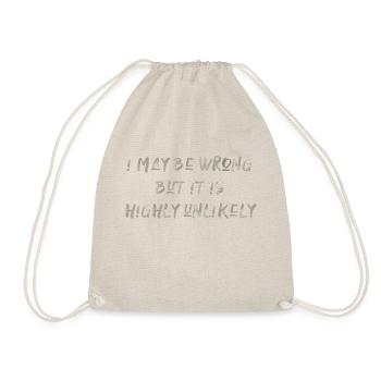 may be wrong funny saying party english - Drawstring Bag - nature - Front