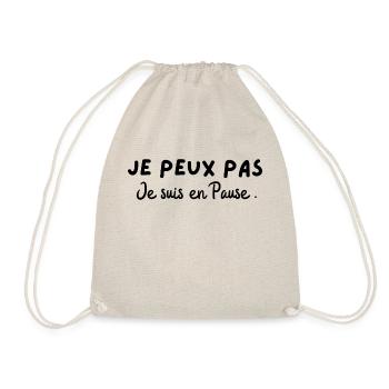 je peux pas je suis en pause - Sac de sport léger - nature - Devant