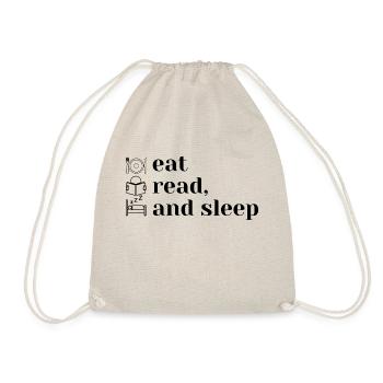Eat, read and sleep - Turnbeutel - Natur - Vorne
