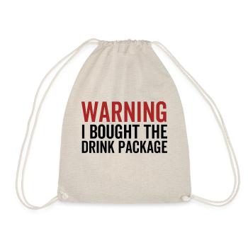 Avertissement J’ai acheté le paquet de boisson - Sac de sport léger - nature - Devant