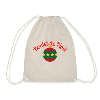 Tee-shirt de Noël | « Boulet de Noël » - Sac de sport léger - nature - Devant