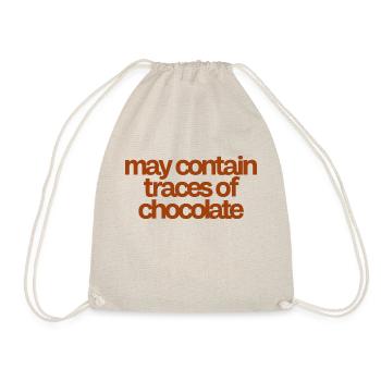 May Contain Traces Of Chocolate - Drawstring Bag - nature - Front