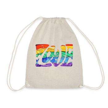 Love Rainbow Flag - Drawstring Bag - nature - Front