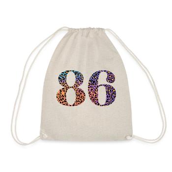 86e anniversaire léopard - Sac de sport léger - nature - Devant