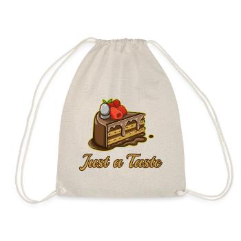 Just a Taste of Chocolate Cake - Drawstring Bag - nature - Front