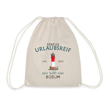 Büsum, ready for vacation, lighthouse, Germany - Drawstring Bag - nature - Front