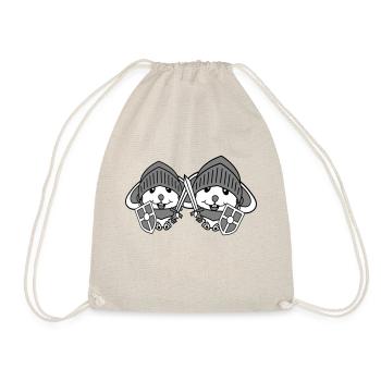 2 Bunnies Chevalier Épée Bouclier Armure Casque Héros - Sac de sport léger - nature - Devant