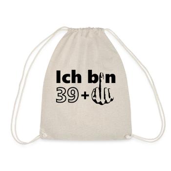 ich bin 39 + - Turnbeutel - Natur - Vorne