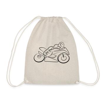 Motorrad Speed - Turnbeutel - Natur - Vorne