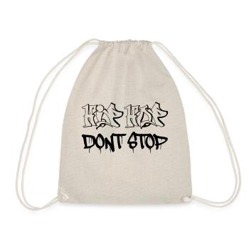 hip_hop_dont_stop - Turnbeutel - Natur - Vorne