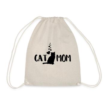 cat mom hearts - Turnbeutel - Natur - Vorne
