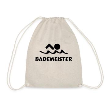Bademeister Schwimmer Lifeguard - Turnbeutel - Natur - Vorne