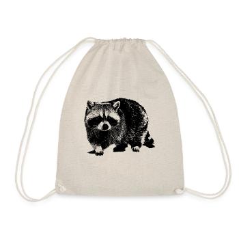 Waschbär Niedlicher Baby Kleinbär - Turnbeutel - Natur - Vorne