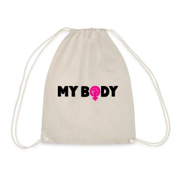 MY BODY Pro Choice Feminism - Drawstring Bag - nature - Front