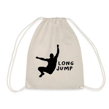 Weitsprung Design Geschenk - Turnbeutel - Natur - Vorne