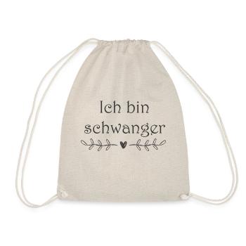 Ich bin schwanger - Turnbeutel - Natur - Vorne