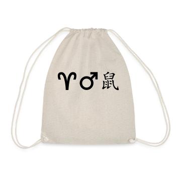 Aries Mars Rat - Drawstring Bag - nature - Front
