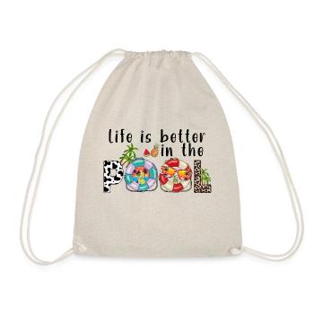 summer lake nature flora art pool sea beach love - Drawstring Bag - nature - Front